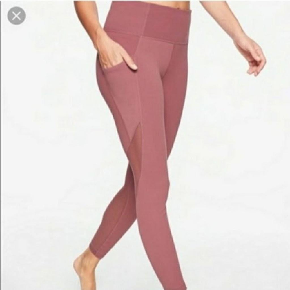 Athleta stash pocket salutation 7/8 dusty rose xs
